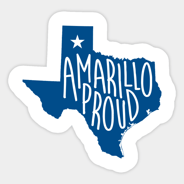 Amarillo Proud (Blue Ink) Sticker by AmarilloShirts